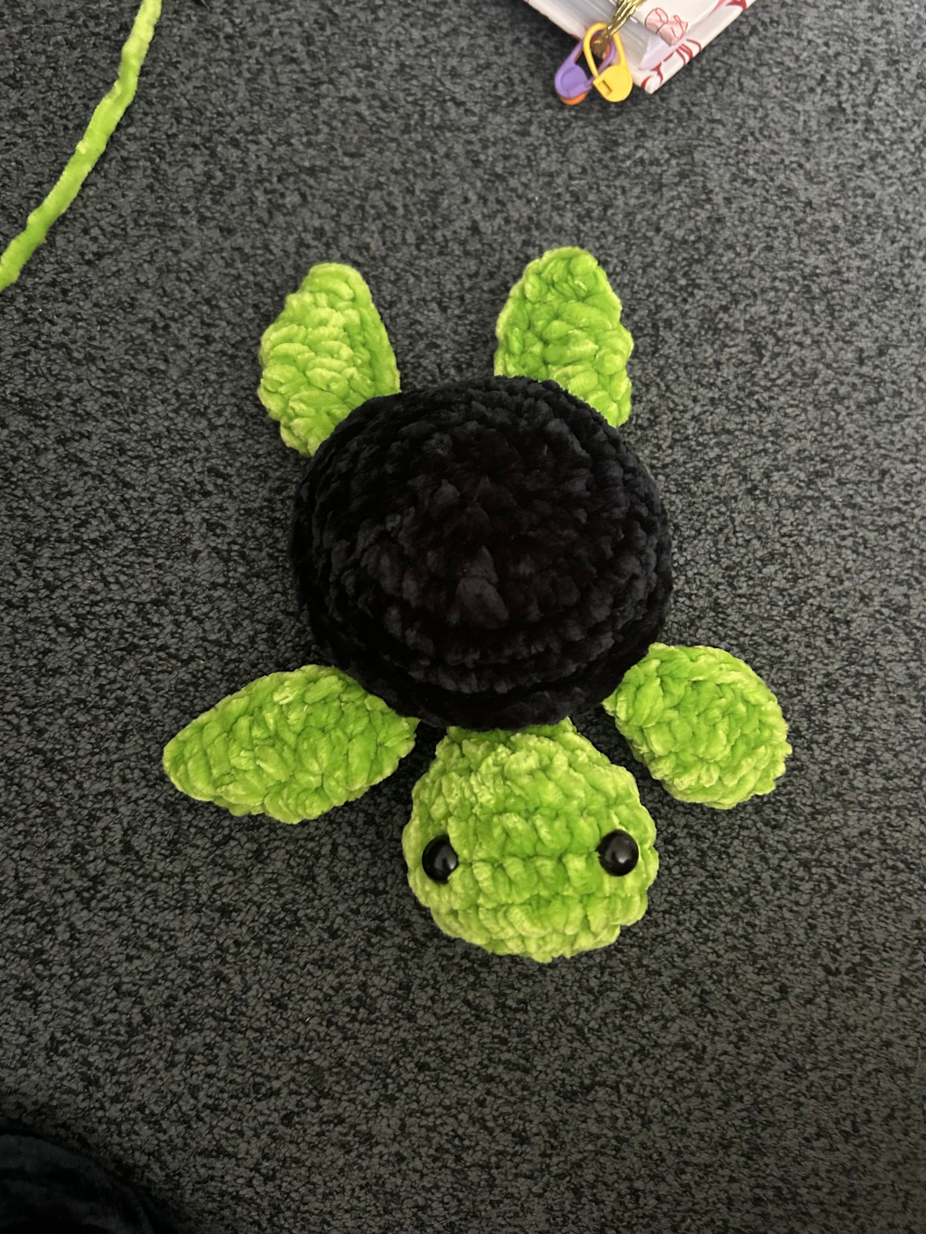 Turtle amigurumi black